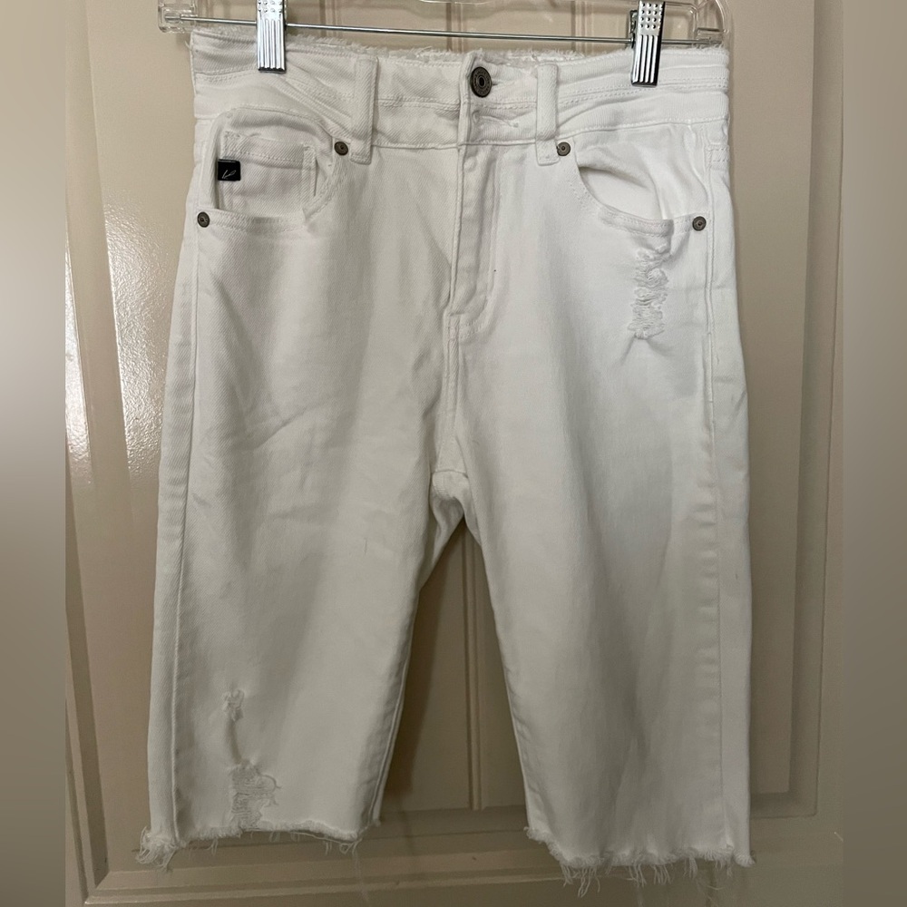 KanCan White Distressed Jean Shorts NWOT